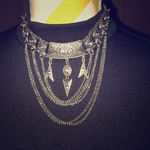 Silver choker Necklace